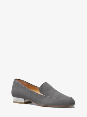 Michael Kors Valerie Suede Loafer In Grey 